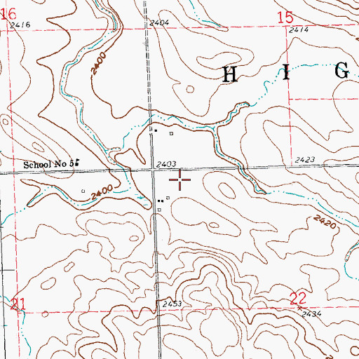 Topographic Map of Township of Highland, ND