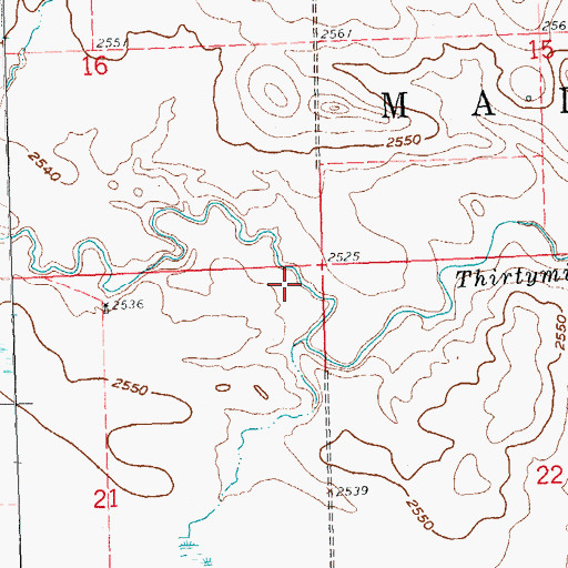 Topographic Map of Township of Madison, ND