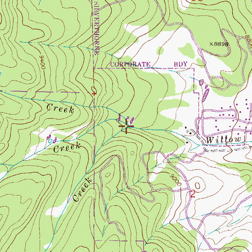 Topographic Map of South Willow Creek, CO