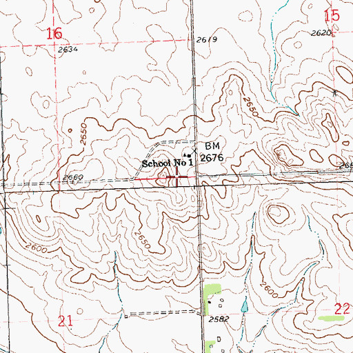 Topographic Map of Township of Saint Croix, ND