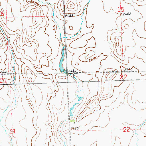 Topographic Map of Township of Steiner, ND