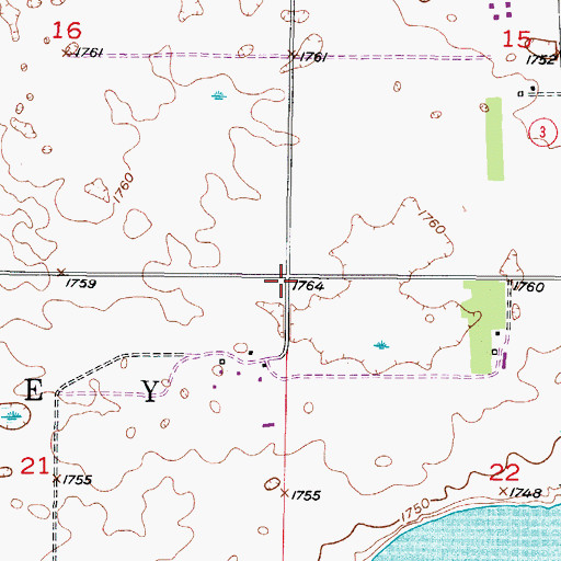 Topographic Map of Township of Sibley, ND