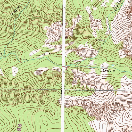 Topographic Map of Deluge Creek, CO
