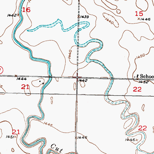 Topographic Map of Township of Layton, ND
