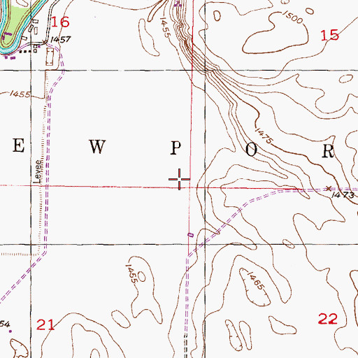 Topographic Map of Township of Newport, ND