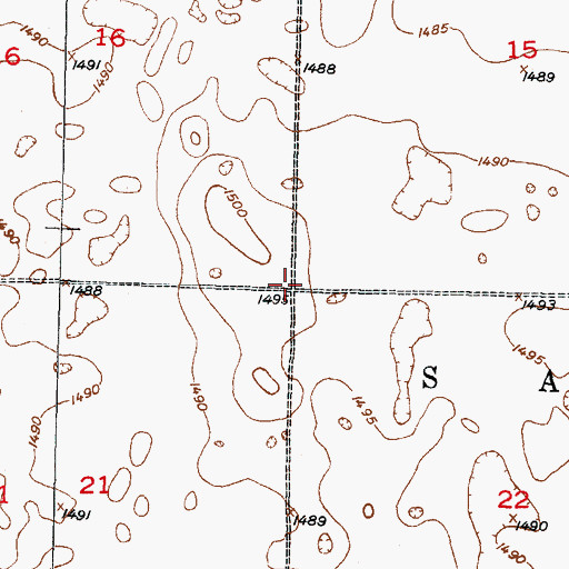 Topographic Map of Township of Saline, ND