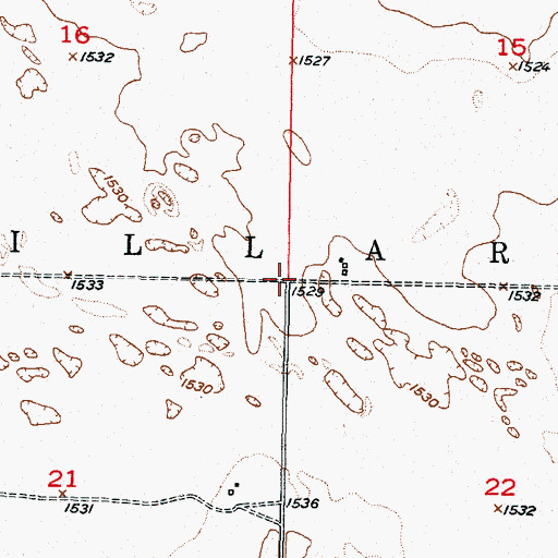 Topographic Map of Township of Villard, ND