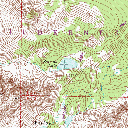 Topographic Map of Salmon Lake, CO