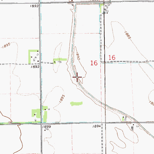 Topographic Map of Township of Yellowstone, ND