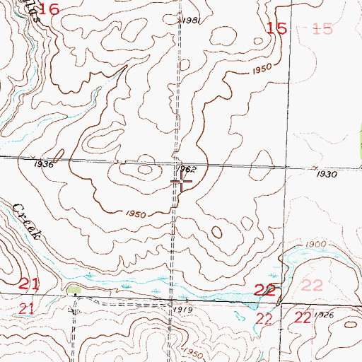 Topographic Map of Township of Blackwater, ND