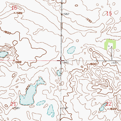 Topographic Map of Township of Reno Valley, ND