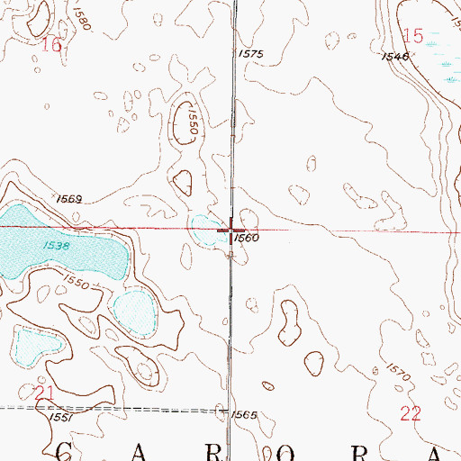 Topographic Map of Township of Tuscarora, ND