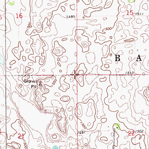 Topographic Map of Township of Bartlett, ND