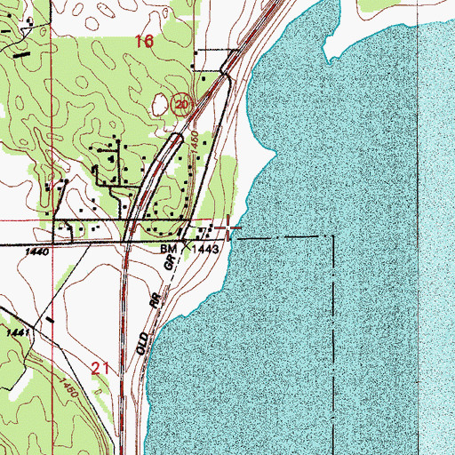 Topographic Map of Township of Creel, ND
