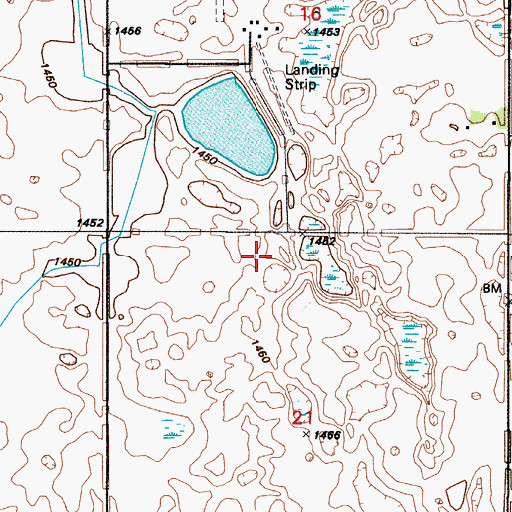 Topographic Map of Township of Dry Lake, ND