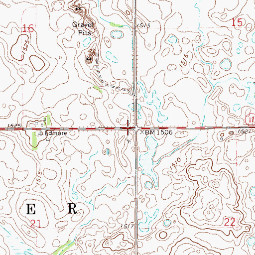 Topographic Map of Township of Fancher, ND