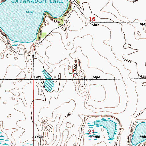 Topographic Map of Township of Freshwater, ND