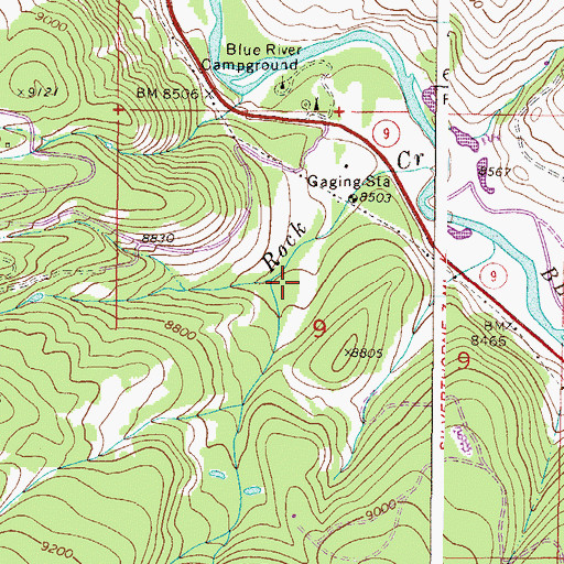 Topographic Map of North Rock Creek, CO