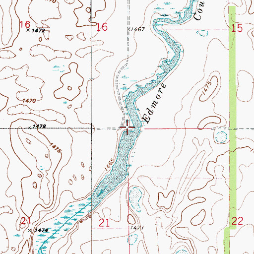 Topographic Map of Township of Morris, ND