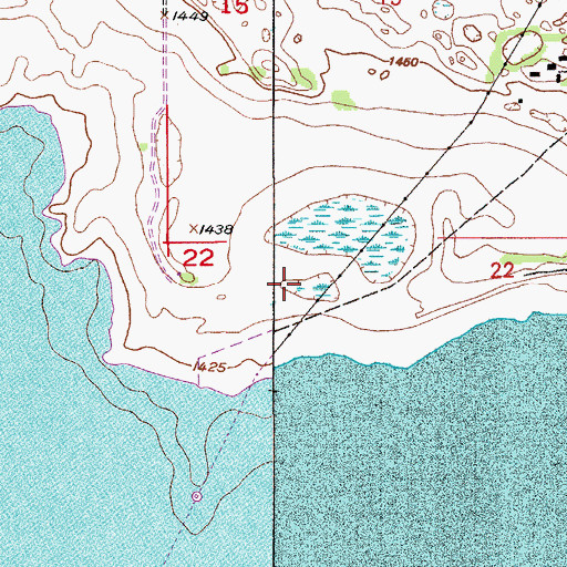 Topographic Map of Township of Poplar Grove, ND