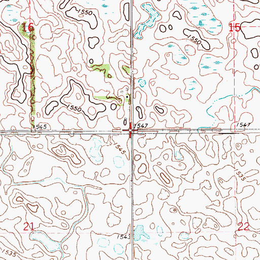 Topographic Map of Township of Prospect, ND