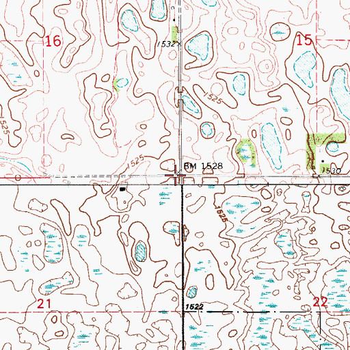 Topographic Map of Township of Royal, ND