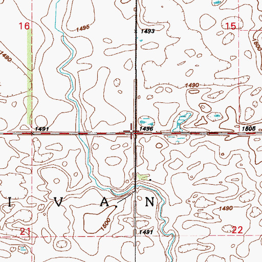 Topographic Map of Township of Sullivan, ND