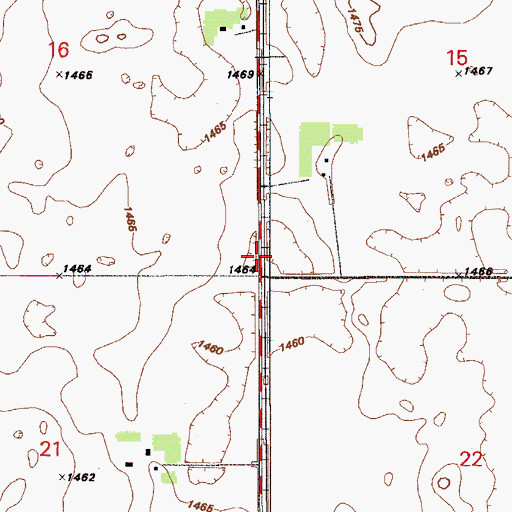 Topographic Map of Township of Webster, ND