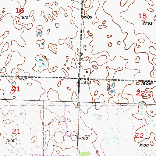 Topographic Map of Township of Plain, ND