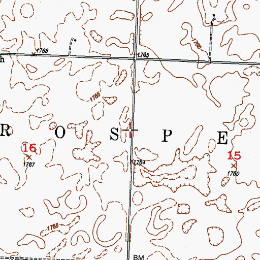 Topographic Map of Township of Prosperity, ND