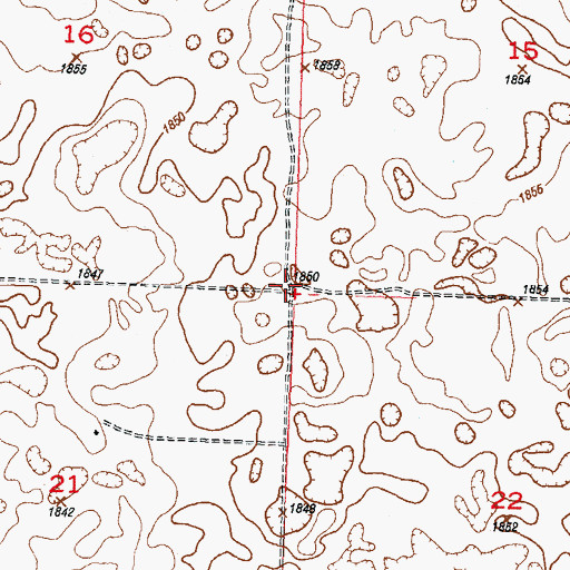 Topographic Map of Township of Rockford, ND