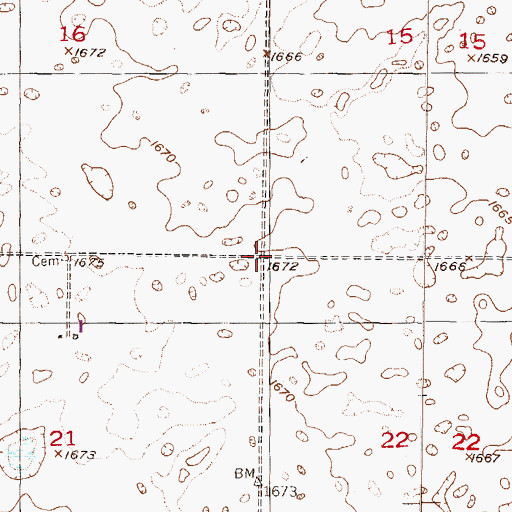 Topographic Map of Township of Berlin, ND