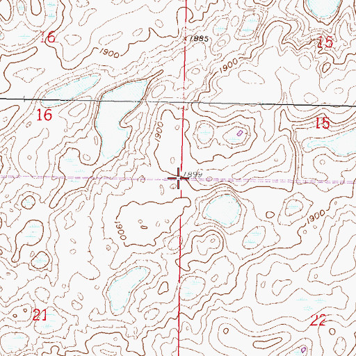 Topographic Map of Township of Edgemont, ND