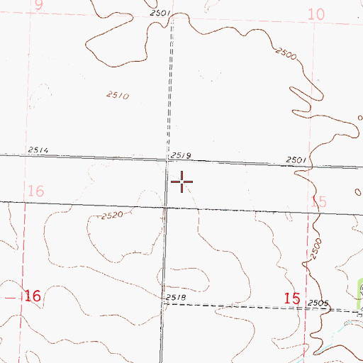Topographic Map of Township of Menz, ND