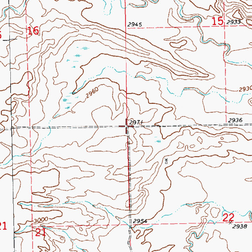 Topographic Map of Township of Connor, ND