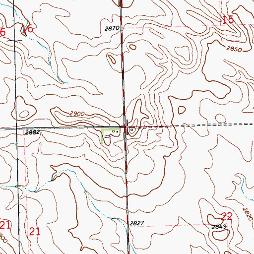 Topographic Map of Township of Hume, ND