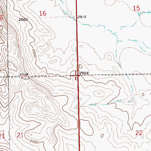 Topographic Map of Township of Sheets, ND