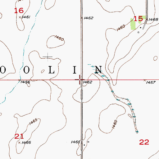 Topographic Map of Township of Coolin, ND