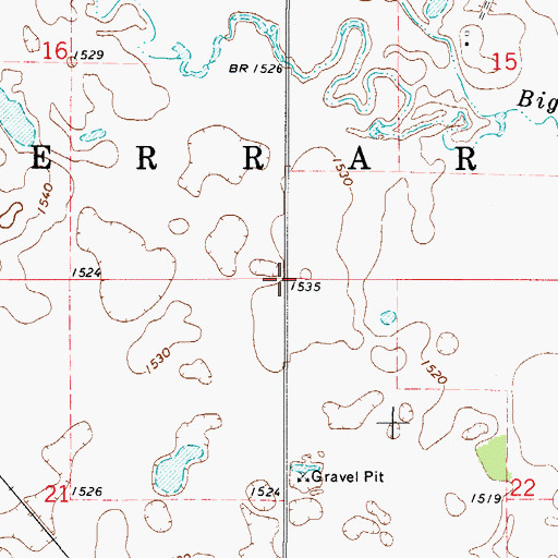 Topographic Map of Township of Gerrard, ND