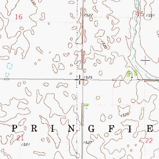 Topographic Map of Township of Springfield, ND