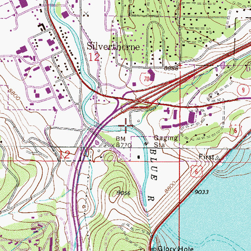 Topographic Map of Straight Creek, CO