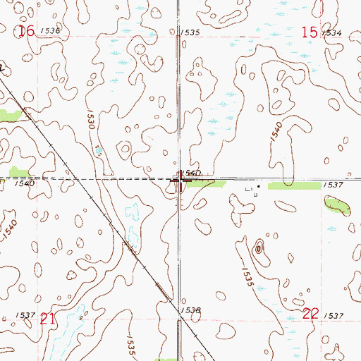 Topographic Map of Township of Virginia, ND