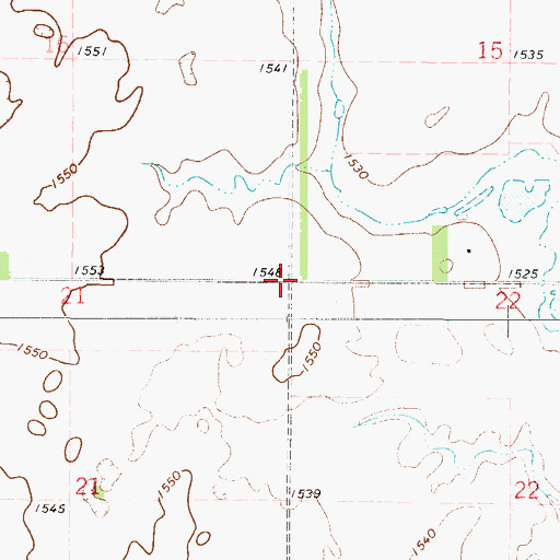 Topographic Map of Township of Zion, ND