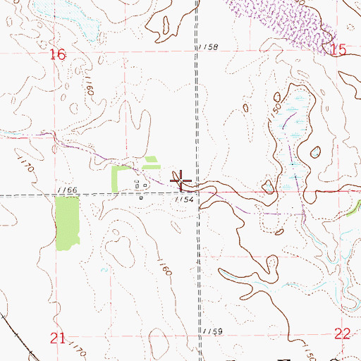 Topographic Map of Township of Medford, ND