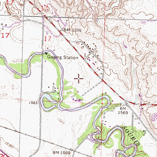 Topographic Map of Township of Harrison, ND