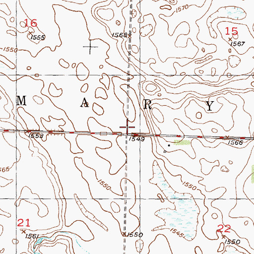 Topographic Map of Township of Maryland, ND