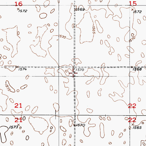 Topographic Map of Township of Fairville, ND