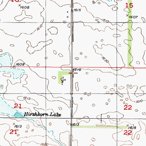 Topographic Map of Township of Saint Anna, ND