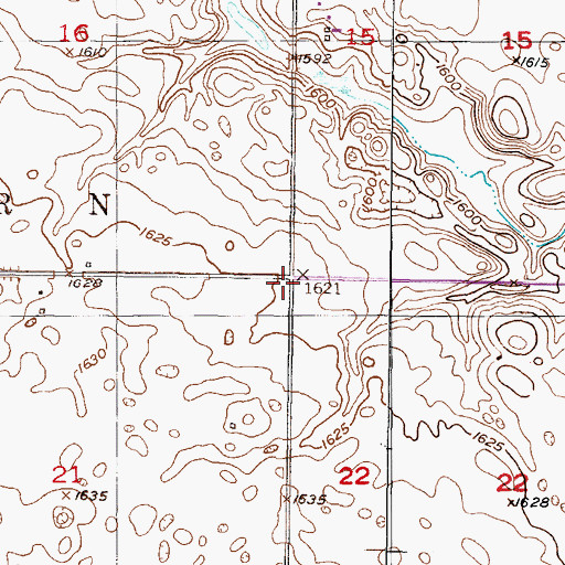 Topographic Map of Township of Western, ND