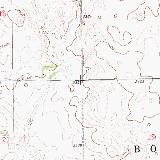 Topographic Map of Township of Bonetraill, ND